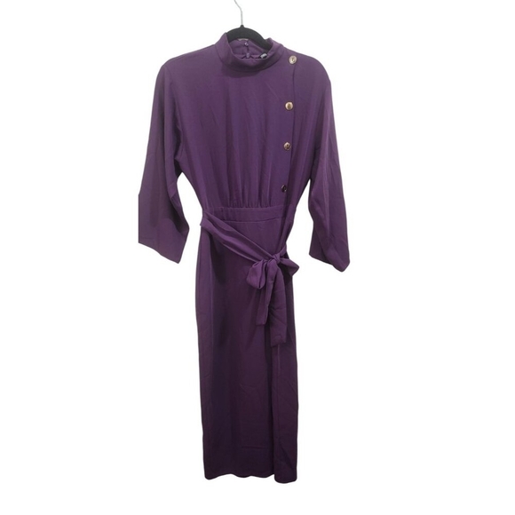 Zara side button mock neck midi dress Size S - Picture 4 of 15